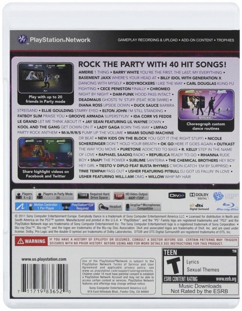 EVERYBODY DANCE PS3 PS MOVE NOWA UNIKAT EVERYBODY DANCE PS3 PS MOVE NOWA UNIKAT