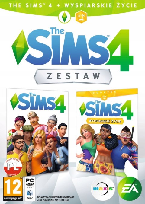 The Sims 4 + The Sims 4 Wyspiarskie Życie PC PL PODSTAWA + DODATEK